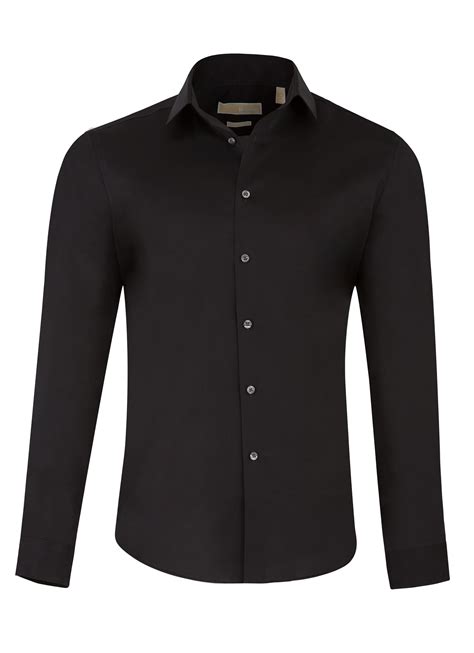 michael kors black slim fit dress shirt|Michael Kors men's shirts clearance.